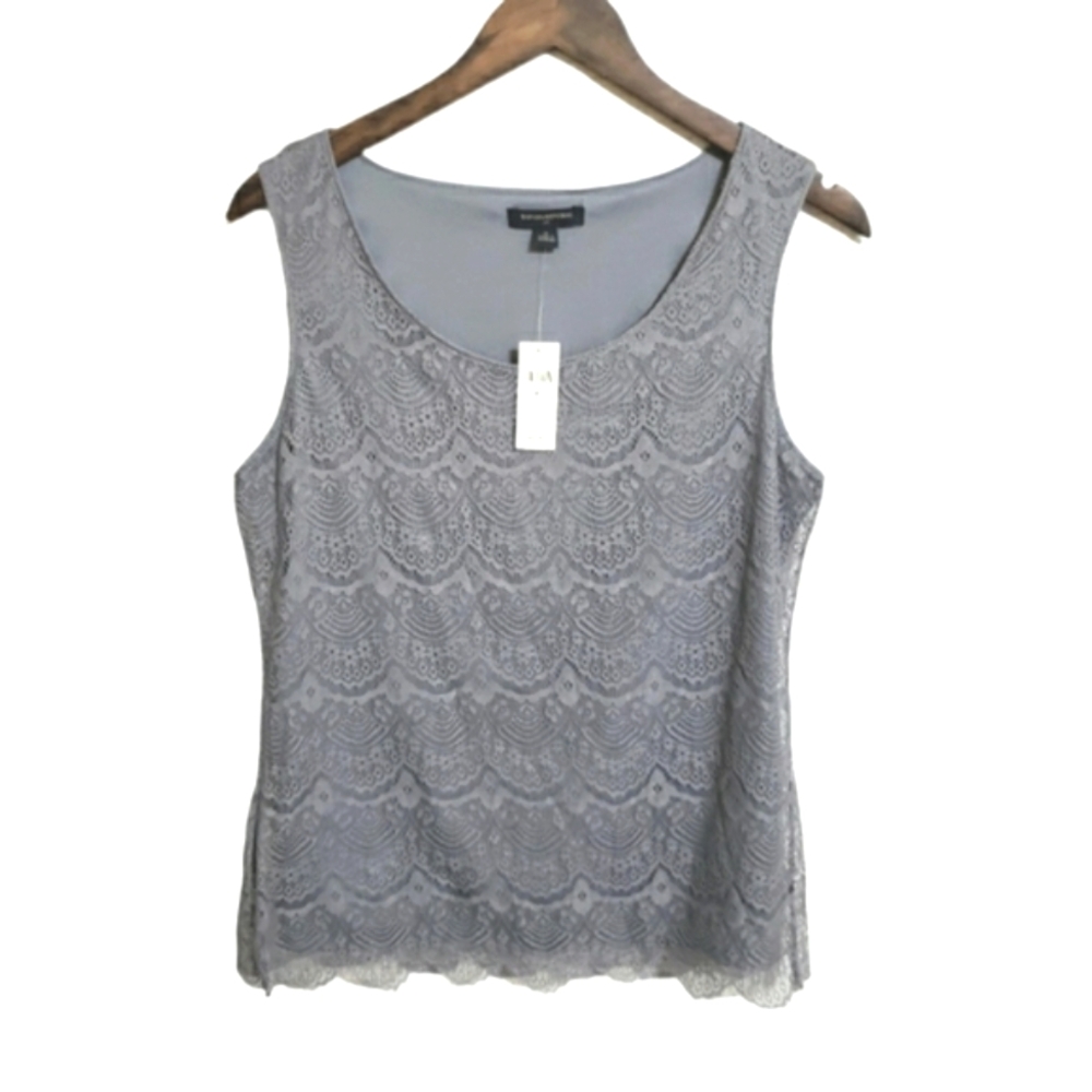 Banana Republic Lace Sleeveless Top Blouse Lined Women's Medium NWT
